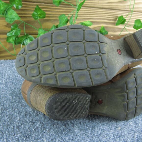 Blondo Waterproof Women Ankle Boots Brown Leather Zip Size 7.5 Medium - Picture 9 of 10